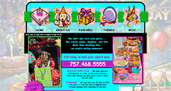 Desktop Screenshot of kidsbirthdaypartycentral.com