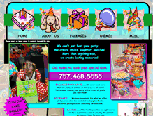 Tablet Screenshot of kidsbirthdaypartycentral.com